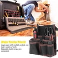 thumbnail image 4 of Bolsa de Bolsillo Negra con múltiples Bolsillos en la Cintura, Bolsa de Almacenamiento de Herramientas, para Herramientas de Electricista, Organizador de Herramientas de Carpintero,, 4 of 5