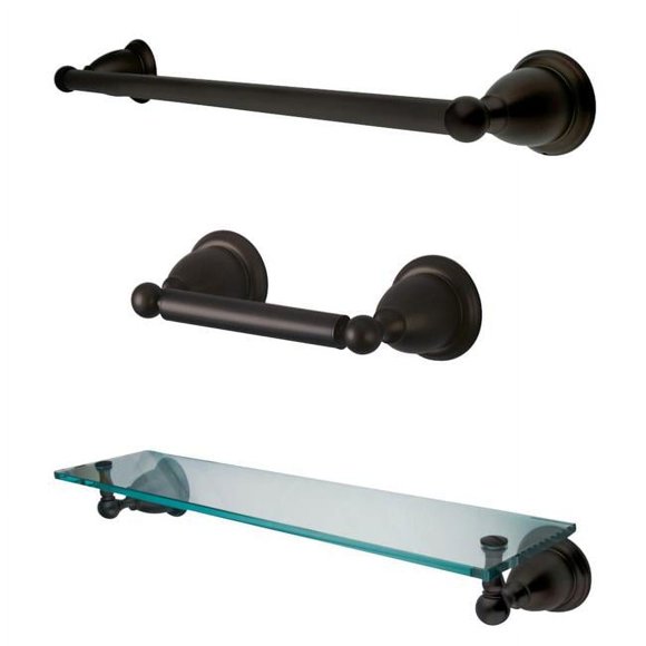 Kingston Brass BAK175289ORB 2.5 in. Heritage Bathroom Accessory Set, Oil Rubbed Bronze - 3 Piece