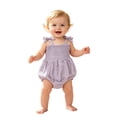 thumbnail image 4 of RMGVDSD Infant Baby Girl Romper Summer Sleeveless Spaghetti Straps Newborn Bodysuit Lightweight One-Piece Outfit Solid Color Clothes 6-12 Months, 4 of 6