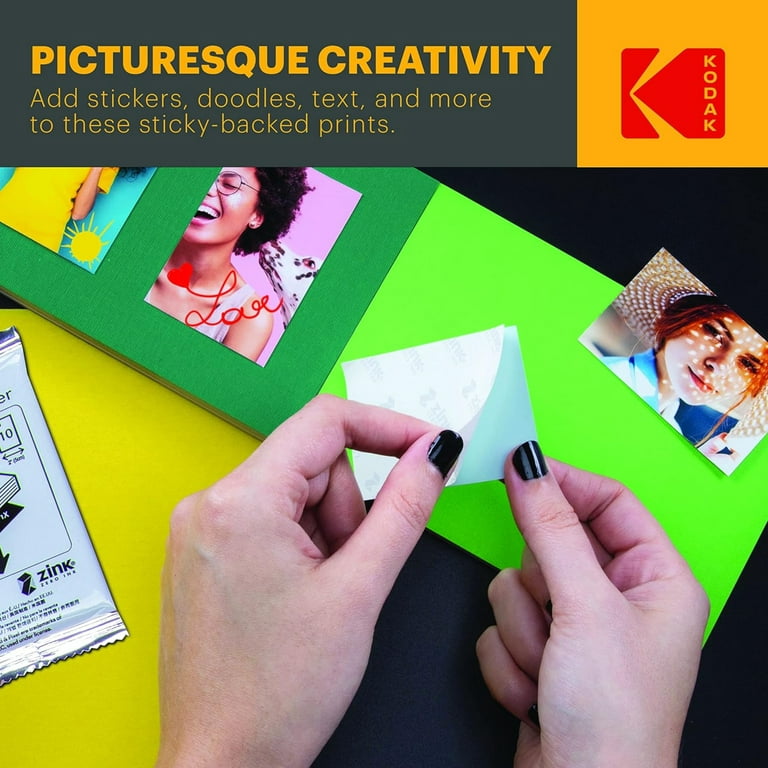 Kodak Zink Photo Paper 2 x 3 (50 Sheets) Compatible W/Printomatic, Smile  & Step Cameras & Printers 