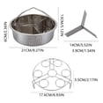 thumbnail image 3 of Tuplbcv 3/1 Round Steam Pot Stainless Steel Steam Basket Rack Steam Pot Holder With The Steam Pot Holder Inserted Into The Steam Grid Partition For Cooking Eggs Cooking Seafood Vegeta Clearance Sale, 3 of 6