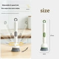 thumbnail image 7 of Adjustable Cleaning Brush with Liquid Dispenser, 6-Level Adjustable Handle & Refillable PET Scrub Head, Dish Brush with Soap Dispenser Scratch-Free for Kitchen and Cookware Cleaning, 7 of 7