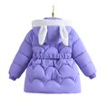 thumbnail image 5 of KAUOD Girls Winter Padded Puffer Coats Cute Bunny Hood Waterproof down Jackets Kids Quilted Insulated Windproof Outwear, 5 of 9
