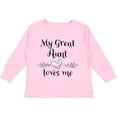 thumbnail image 3 of Inktastic My Great Aunt Loves Me- Heart Boys or Girls Long Sleeve Toddler T-Shirt, 3 of 5