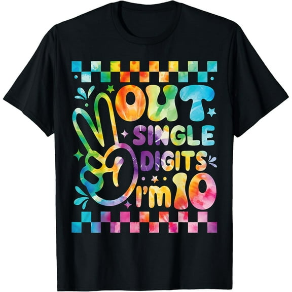t-shirt Funny Peace Out Single Digits I'm 10 Year Old 10th Birthday T-Shirt.