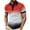 Red, variant on HomeGardon Mens Shirts Turn Down Collar Short Sleeve,Mens Shirts Turn Down Collar Men's Lapel Button Color Matching Loose Casual Shirt,S-XXXL