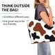thumbnail image 2 of Balery Brown Black Cow Bolsa Tote Estilo Estético con Cremalleras, Bolsa de Hombro, Bolsa de Compras Grande y Plegable, 2 of 8