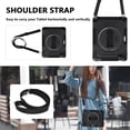 thumbnail image 4 of Shockproof Case for Apple iPad Pro 11 Inch 2022/2021/2020/2019/ iPad Air 5th 4th Gen, with Pencil Holder Military Grade Protection Rotating Stand Hand Strap Shoulder Strap Bumper Rugged Case, Black, 4 of 8
