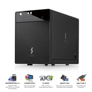 Mediasonic USB 3.2 4 Bay 3.5-inch SATA Hard Drive Enclosure DAS – USB 3.2 Gen 2 10Gbps Type C / USB-C (HF7-SU31C)