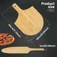 thumbnail image 5 of Wekvgz 4Pcs 12 Inch Bamboo Wood Pizza Peel for Bread Cheese Vegetable Fruits Multipurpose Long Handle Pizza Paddle Easy to Clean Smooth Surface Pizza Board for Kitchen, 5 of 10