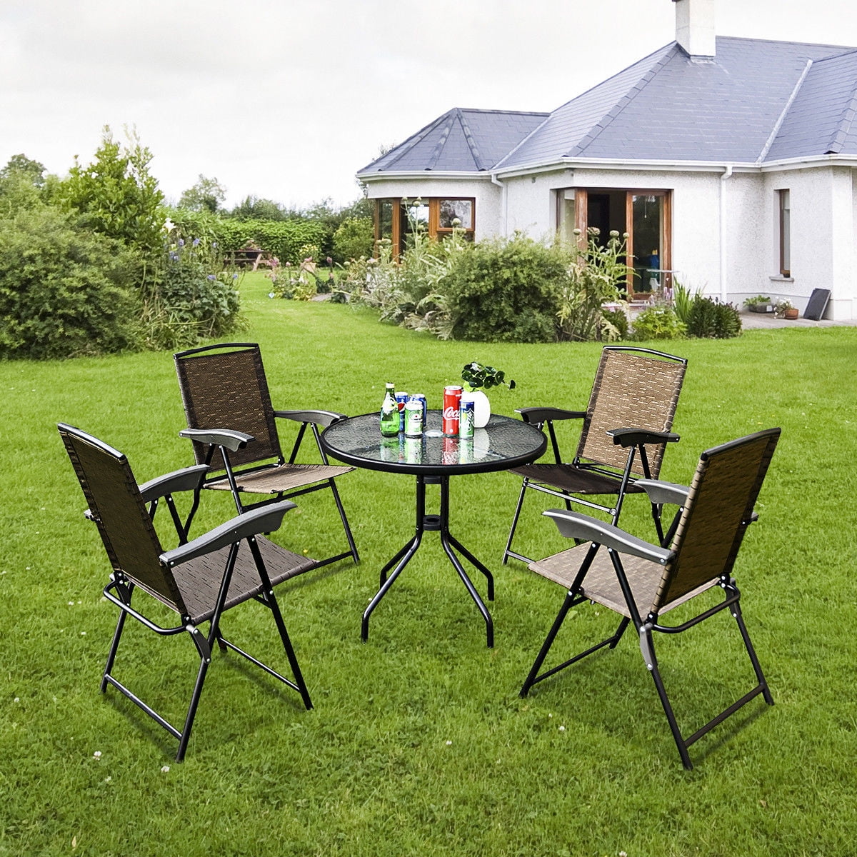 Bm table and crital chairs garden