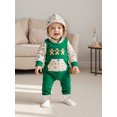 thumbnail image 6 of BemeyourBBs Newborn Baby Boys Girls Christmas Outfit Gingerbread Man Romper Christmas Long Sleeve Pocket Hooded Jumpsuit, 6 of 9