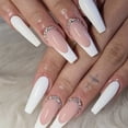 thumbnail image 5 of False nails, smoke wear nail type long adhesive, 24, with drilling glue patterns, 5 of 5