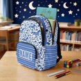 thumbnail image 4 of Xixirimido Custom 17" School Backpack for Girls Boys High School Book Bag Cute Backpack Lightweight Middle School Back Pack Daypack Elementary - Blue Horses Floral Print, 4 of 8