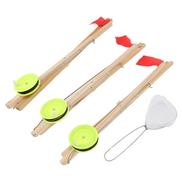3-Pack Ice Fishing Flag Tip-Up Marker Replacement for Winter River Use