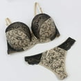 thumbnail image 2 of GHSDFBB Women's Comfortable Push Up Embroidery Lace Bra and Panty Set Plus Size, 2 of 7