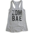 thumbnail image 1 of Zombae Tank Top, Ladies Racerback Tank Top, Halloween Tank, Funny Zombie Tank, Bae Tank, Heather Gray, Small, 1 of 1