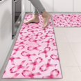 thumbnail image 2 of Kitchen Rugs Sets Of 2,Pink Breast Cancer Anti Fatigue Kitchen Mat Rugs Non Slip Washable,Decorative Kitchen Floor Mats for Kitchen,Sink,Laundry,17"X47", 2 of 5