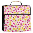 thumbnail image 5 of FORMRS Zipper Binder with Shoulder Strap 2-inch Ring 500 Sheet Capacity File Bag, Beige Stars, 5 of 5