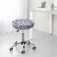 thumbnail image 4 of Uemuo Lavender Flowers Pattern Round Bar Stool Seat Covers Washable Stool Cushion Slipcover Elastic Bar Chair Covers-, 4 of 7