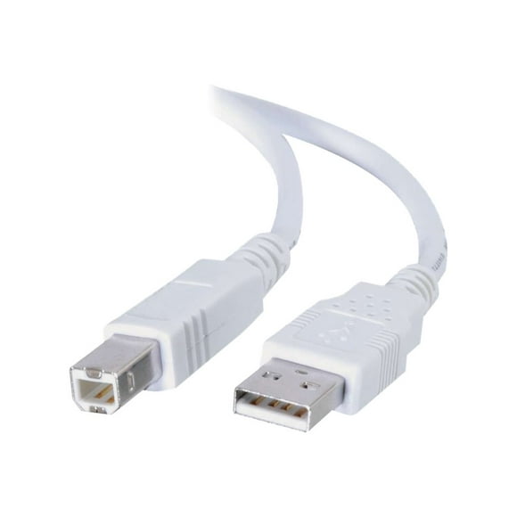 USB B Câble USB vers - USB A vers USB B - USB 2.0 - Blanc - M/M - Câble USB - USB (M) vers USB Type B (M) - USB 2.0 - 10 ft - Blanc