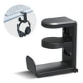 thumbnail image 1 of Cateissary Los auriculares negros ligeros y portátiles colocan la solución del ahorro de espacio para el escritorio fácil de instalar Almacenamiento y organización del hogar, 1 of 6