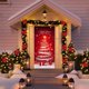 thumbnail image 4 of Cortina Navideña para Puerta, Decoración para Fiestas Navideñas, Cubrepuertas para Árbol de Navidad - Tela de Nailon - 200 X 90 Cm - Color B - 1 Unidad, 4 of 6