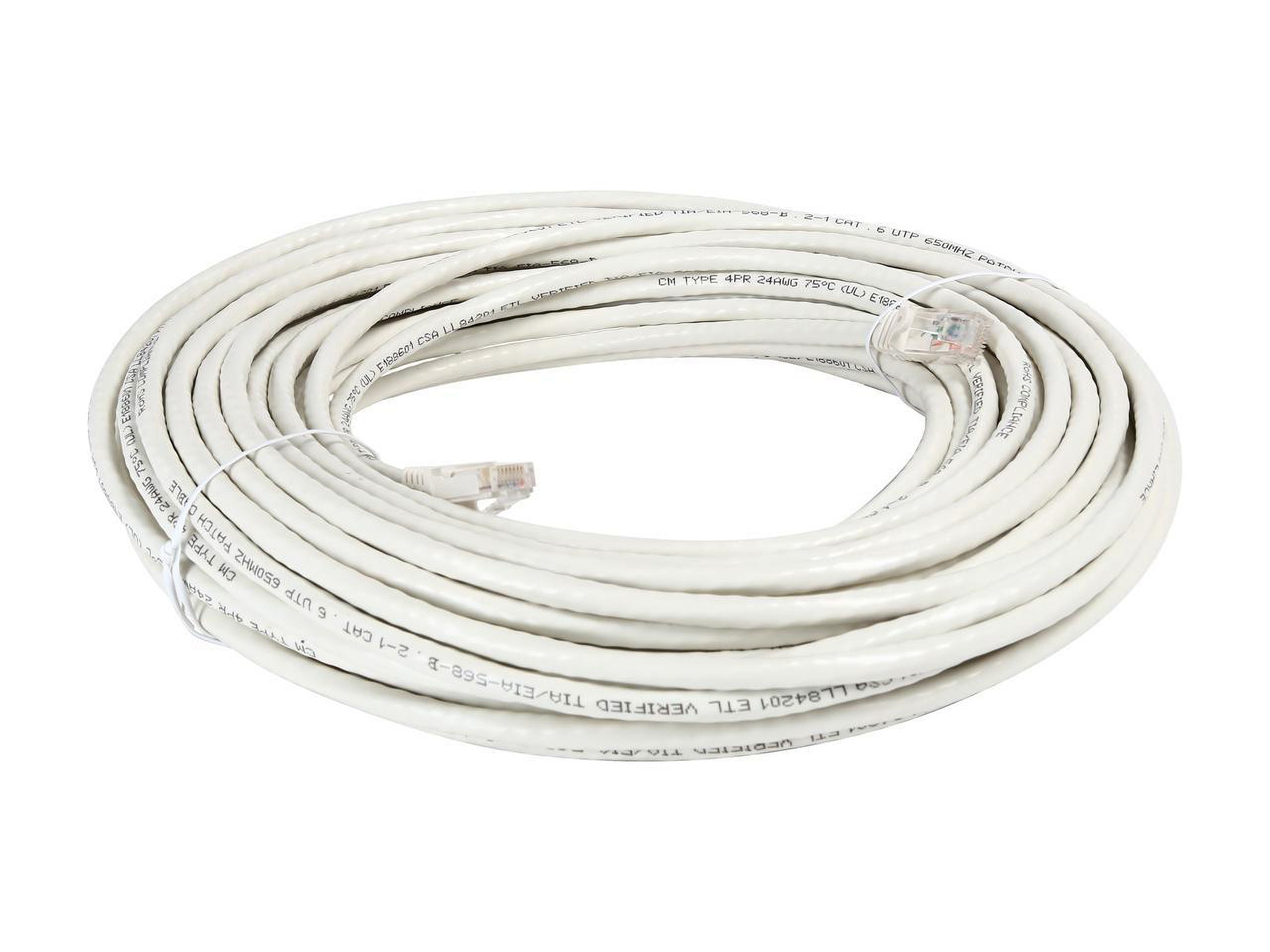 StarTech 75ft CAT6 Ethernet Cable - White CAT 6 Gigabit Ethernet Wire -250Mhz 100W PoE RJ45 UTP Network Patch Cord Snagless with Strain Relief (N6PATCH75WH)