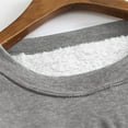 thumbnail image 6 of Arlun Fall Winter Lined Warm Sweatshirts For Women Casual Solid Color Raglan Long Sleeve Crewneck Pullover Tops Soft Comfy Outside Wear Hoodless Outfits Grey M, 6 of 8
