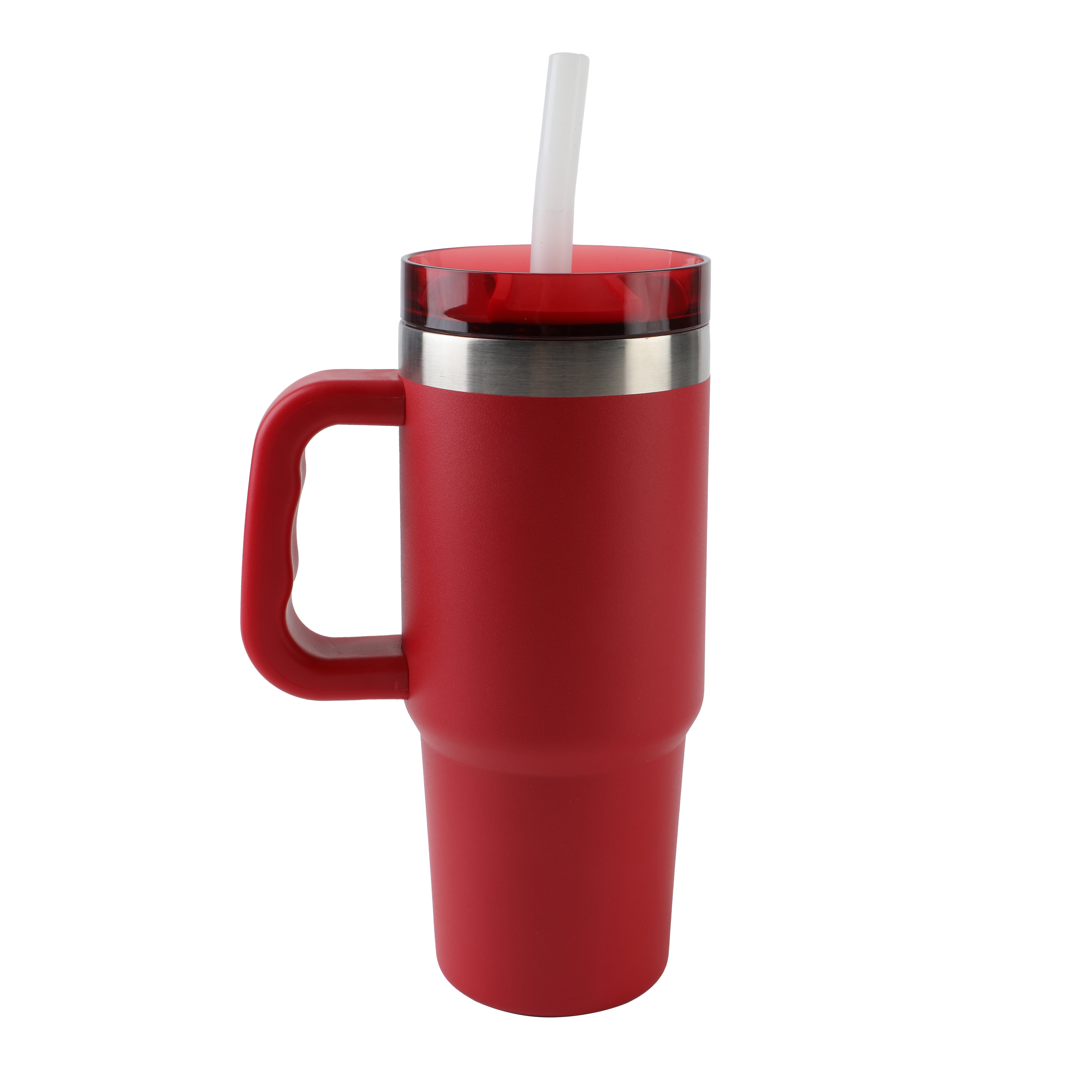 Ozark Trail 18 oz Stainless Steel Insulated Tumbler with Handle, Red