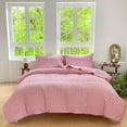 thumbnail image 7 of Red Gingham King Quilt Set, Soft Pre-Washed Microfiber Plaid King Bedspread, Lightweight Checked Summer Quilt, Grid Bedding Coverlets for All Seasons (Includes 1 Quilt, 2 Pillow Shams), 7 of 7