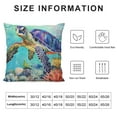 thumbnail image 5 of JEUXUS  Ocean Theme Nautical Decorative Pillow Covers, Sea Turtle Octopus Seahorse Whale Decorative Throw Pillows, Sea Beach Coastal Mediterranean Pillow Cases Home Decor for Sofa, 5 of 5