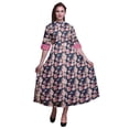 thumbnail image 1 of Bimba Floral Women V Neck Sleeveless Front Slit Casual Maxi Printed BohoÂ&nbsp;Dress-XXX-Large, 1 of 5