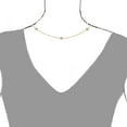 thumbnail image 5 of Ritastephens Sterling Silver Gold-Tone Designer Style CZ By the Yard Station Chain Choker Necklace 16", 5 of 7