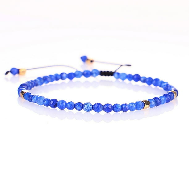 Sonducket de punto de 3 mm Pulseras minimalistas Hallazgos de joyería únicos y cómodos para damas Ocio Viaje informal Ropa, zapatos y accesorios Miscelánea Lapislázuli