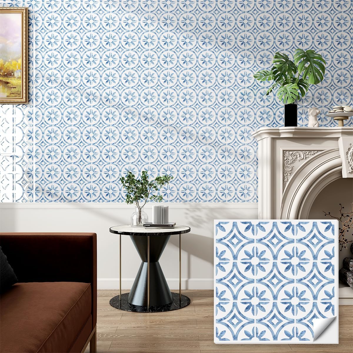 20 Sheet Peel and Stick Backsplash Tiles,Waterproof Self Adhesive Tile,Removable Vinyl Tile Sticker for Kitchen,Bathroom,Laundry Room ，RV 12" x 12"