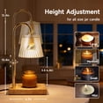 thumbnail image 3 of Metdark Candle Warmer Lamp, Timer, Dimmable, Glass Shade, 3 of 9