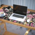 thumbnail image 3 of Long Mouse Pads for Desk,Pioneer Flower Floral Print Pattern Desk Mats on Top Of Desks, Desk Mouse Pad Extra Large with 3mm Non-Slip Base and Stitched Edge for Gaming,Office,Work,Home 35.4"x15.7", 3 of 6