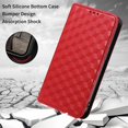 thumbnail image 3 of Dteck Case for Samsung Galaxy A32 5G,Magnetic Leather Pattern Card Holder Wallet Case Hybrid Rubber Protective Kickstand Cover,Red, 3 of 7