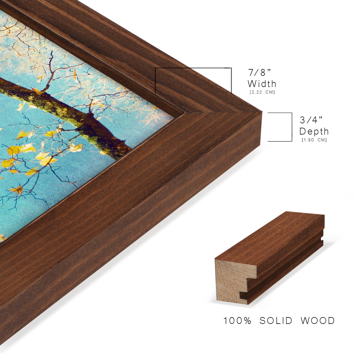 Autumn Tapestry III -Framed Print w/glass-Chestnut