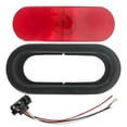 thumbnail image 4 of 10 PCS - 6" Oval Red Stop/Turn/Tail Truck Tail Light with Grommet and Right Angle 3-Pin Plug (Fit: Various Trucks & Trailer ), 4 of 6
