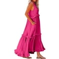 thumbnail image 6 of Dxzfnsa Womens Summer Dresses Casual Loose Pleated Front Tshirt Sleeveless Tank Sundresses with Pockets S-2XL, 6 of 9