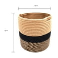 thumbnail image 5 of Modern Rustic Black and Beige 12" x 12" Eco Friendly Woven Rope Storage or Plant Basket, 5 of 6