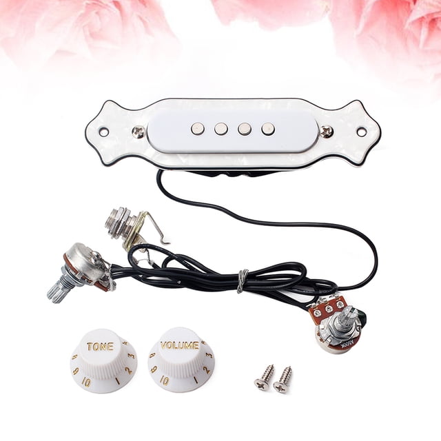 PAMINGONO Pickup Para Guitarra Acústica Con Bobina De Cobre Y Perillas Plásticas