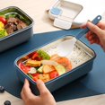 thumbnail image 4 of Bento Box 1 Set Meal Preservation Leak-proof Useful Stainless Steel Liner Lunch Box Utensil Set, 4 of 4