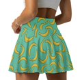 thumbnail image 4 of HELLHERO Banana Built-in Shorts Golf Skirts for Women, 2 Side Pockets Workout Polyester Spandex Blend Tennis Skirt for Walking Yoga Pickleball, 4 of 9