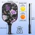 thumbnail image 4 of Pickleball Paddles Set Of 2, Fiberglass Surface, Vintage Floral & Butterfly, 4 Balls & Bag, 4 of 5