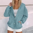 thumbnail image 2 of Godom Super Soft Hoodies for Women Long Sleeve Button Down Oversized Sweatshirts Loose Fall Winter Clothing with Pockets, 2 of 5