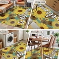 thumbnail image 5 of 3'x5' Rug for Living Room Bedroom, Spring Daisy Washable Area Rugs Non-Slip Carpet Mats, Green Rustic Botanical Brown Yellow Florals Indoor Low Pile Area Rug Runner for Kitchen, Mudroom, 5 of 8