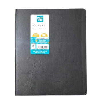 Pen+Gear Lined Paper Hard Cover Journal, Black, 192 Pages, 7.5" x 9.75"